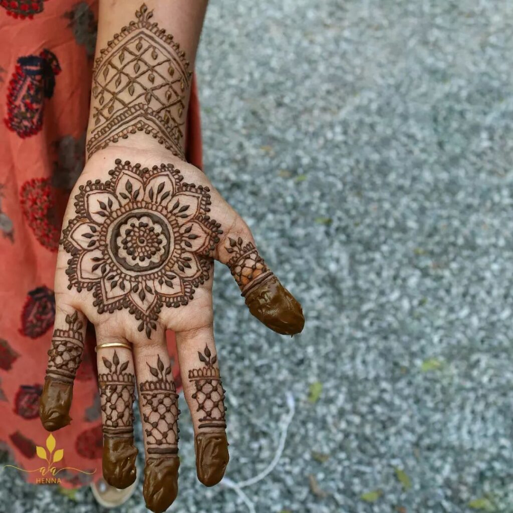 Best Front hand Palm Mehndi Design