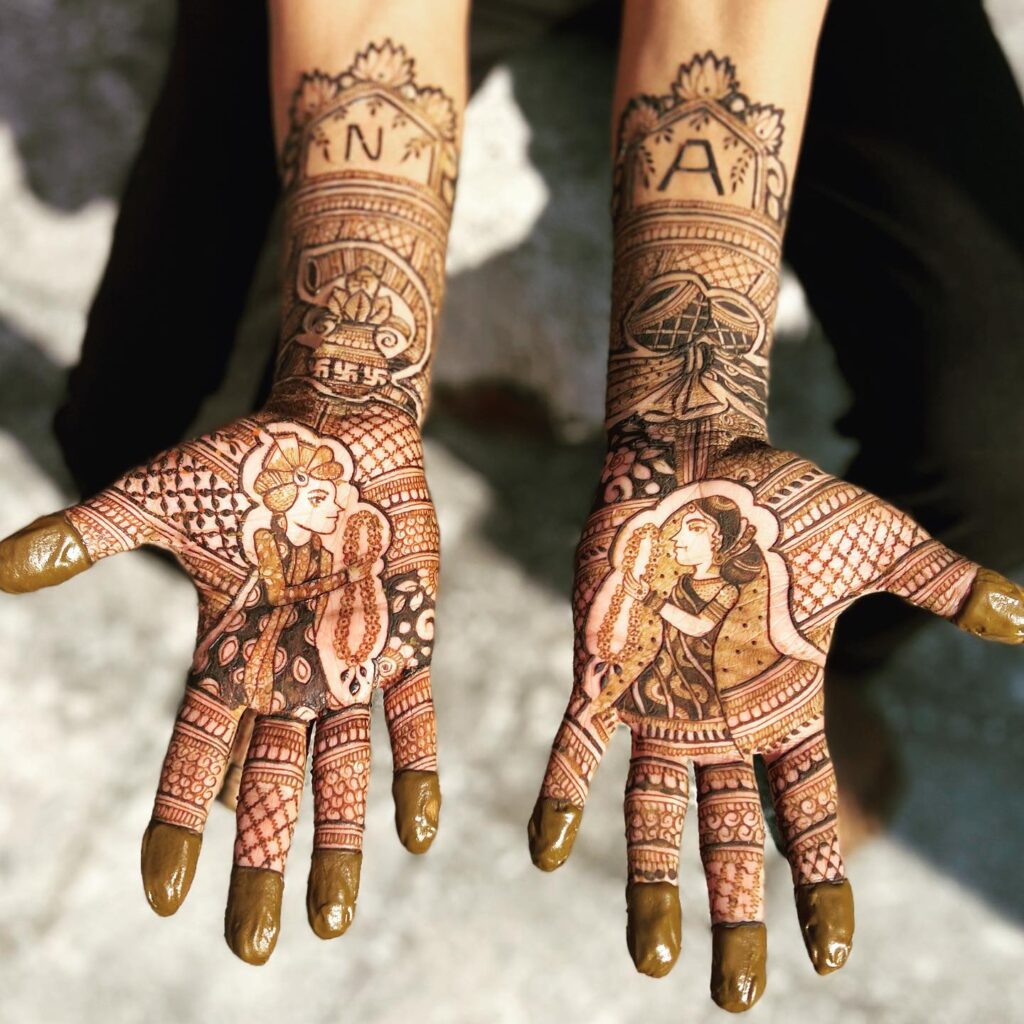 Best Front hand Palm Mehndi Design