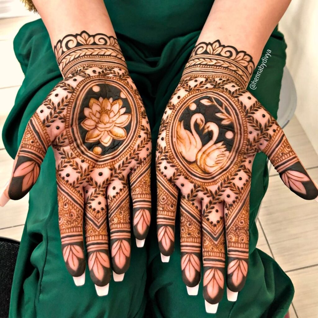 Best Front hand Palm Mehndi Design