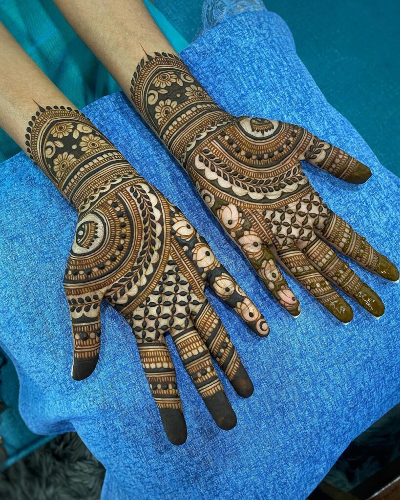 Best Front hand Palm Mehndi Design