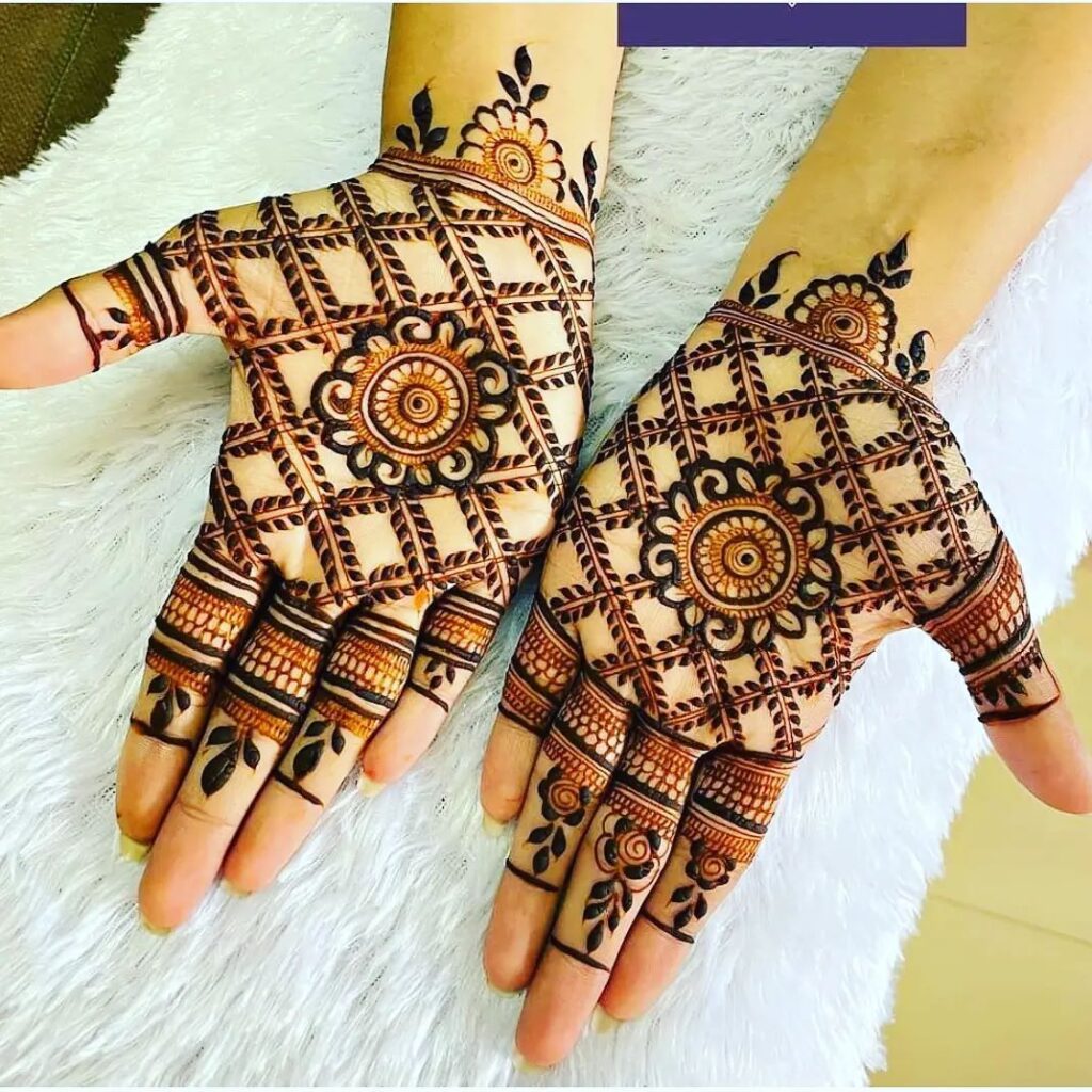 Best Front hand Palm Mehndi Design