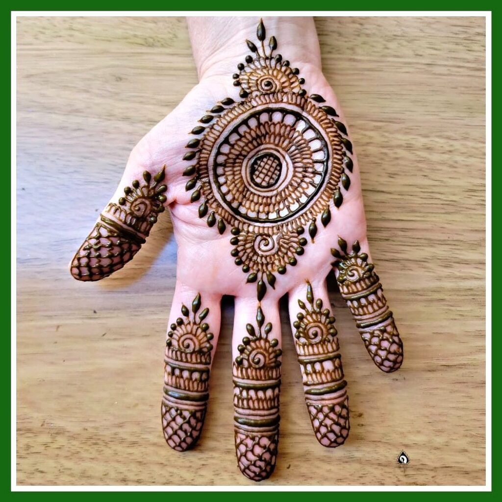 Best Front hand Palm Mehndi Design