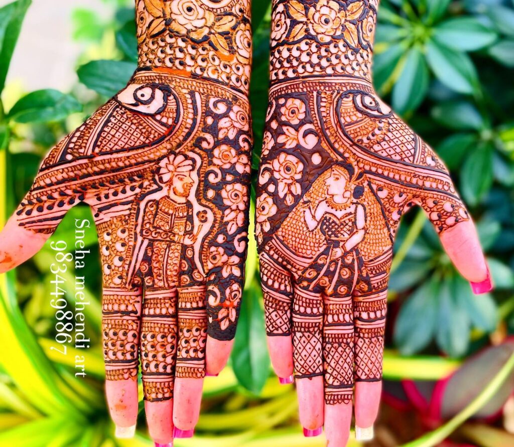 Best Front hand Palm Mehndi Design