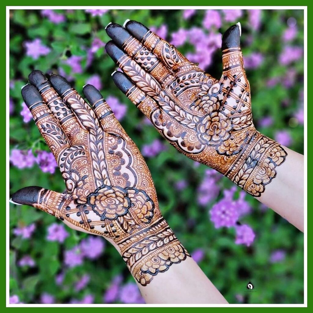 Best Front hand Palm Mehndi Design