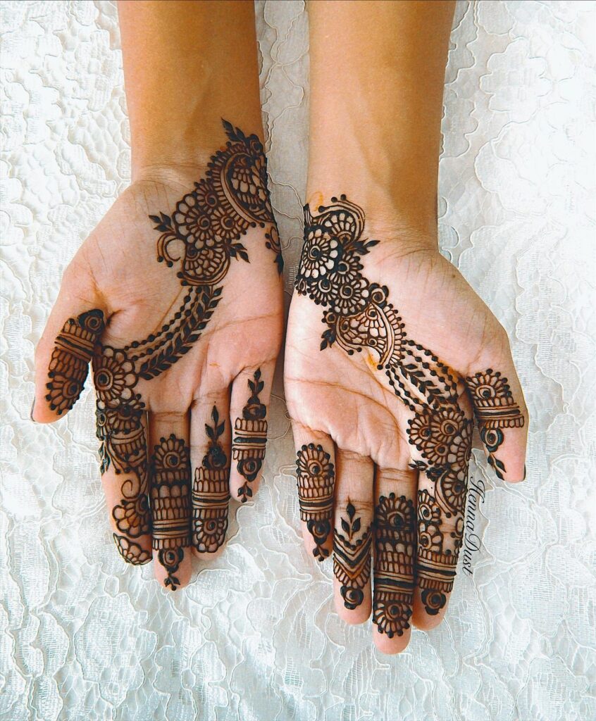 Best Front hand Palm Mehndi Design