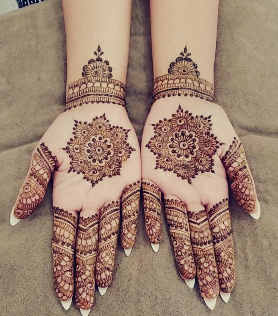 Best Front hand Palm Mehndi Design