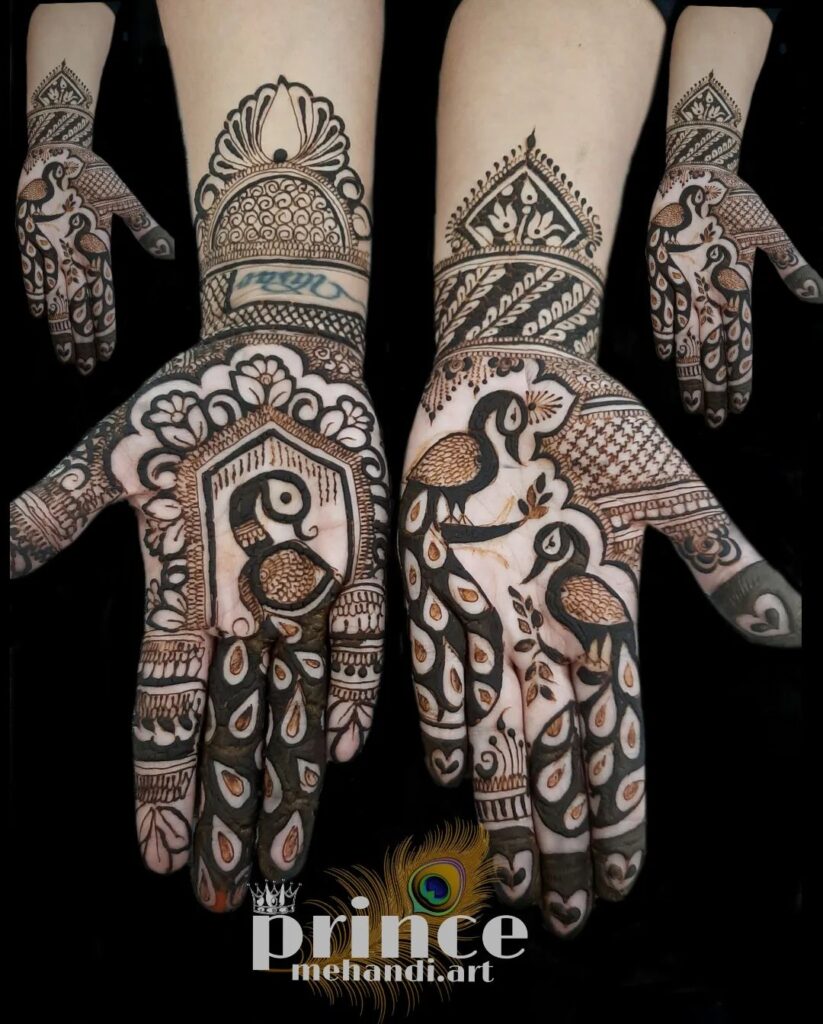Best Front hand Palm Mehndi Design