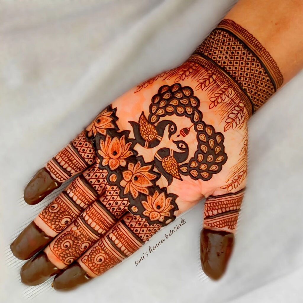 Best Front hand Palm Mehndi Design