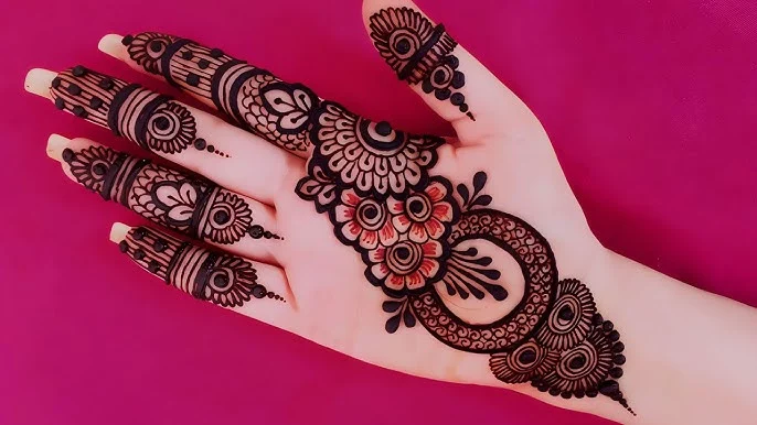 simple mehandi design back hand