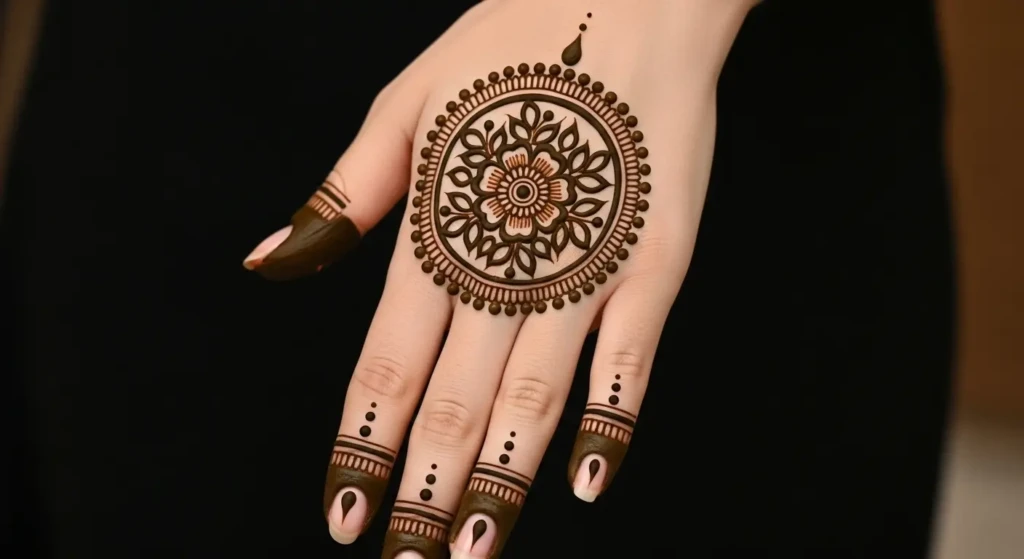 normal circle mehndi design
