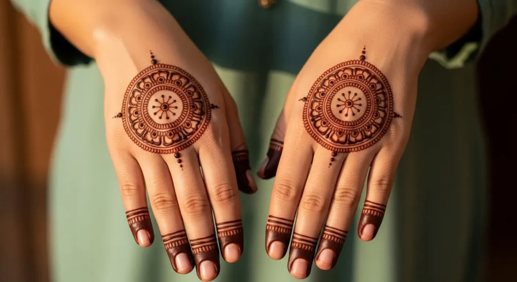 Arabic Mehndi Design Round Shape