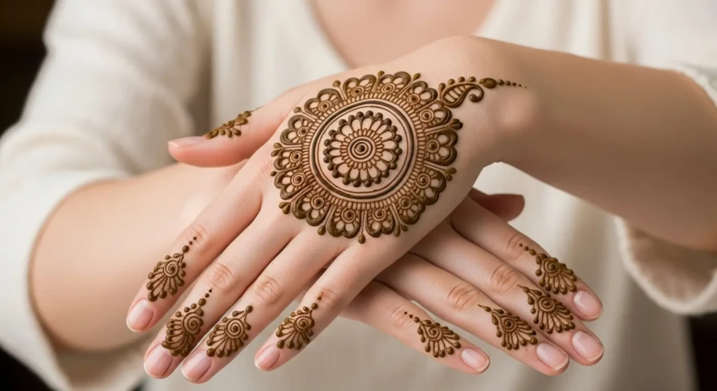 Round Mehndi Designs
