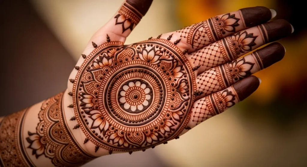 Mehndi Round Design Simple
