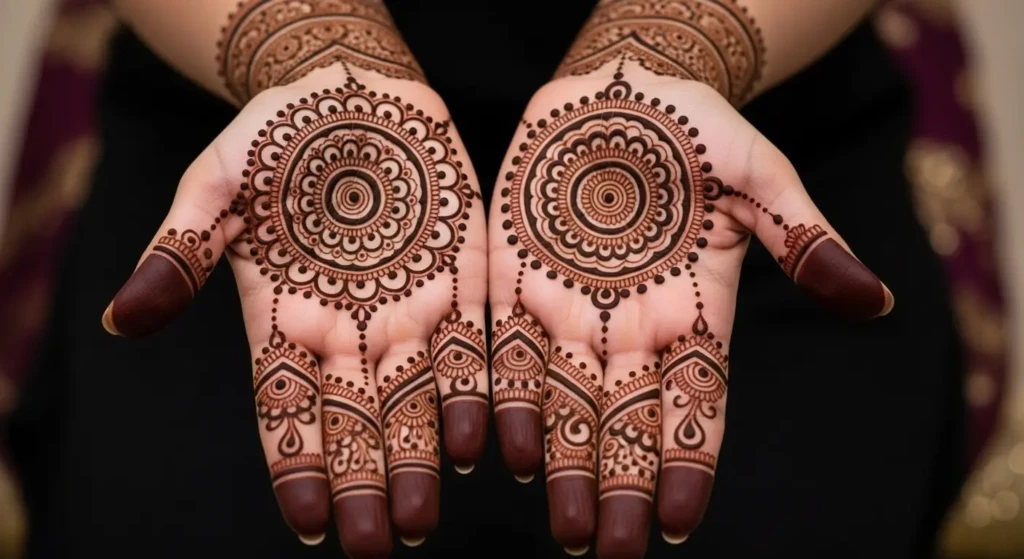 Round Simple Mehndi Design
