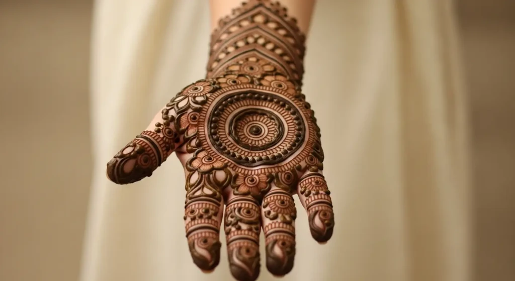 Small Round Mehndi Design
