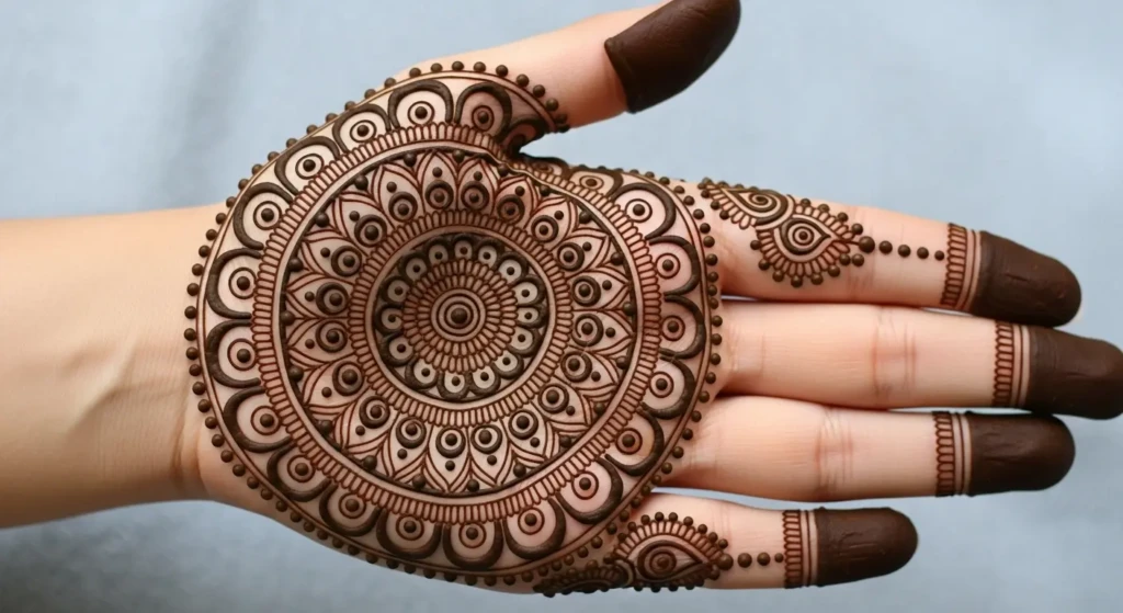 round round mehndi design
