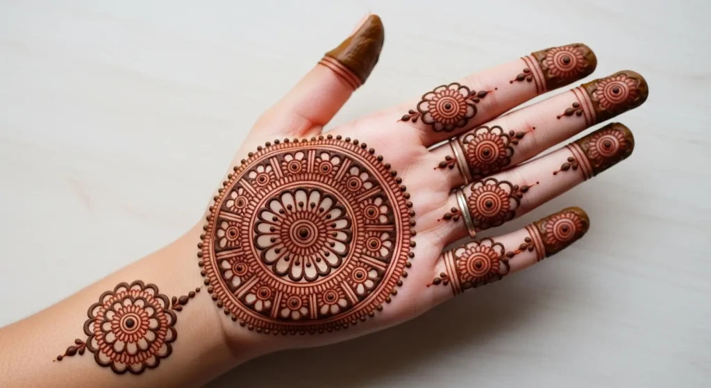 Mehndi Round Design Photo
