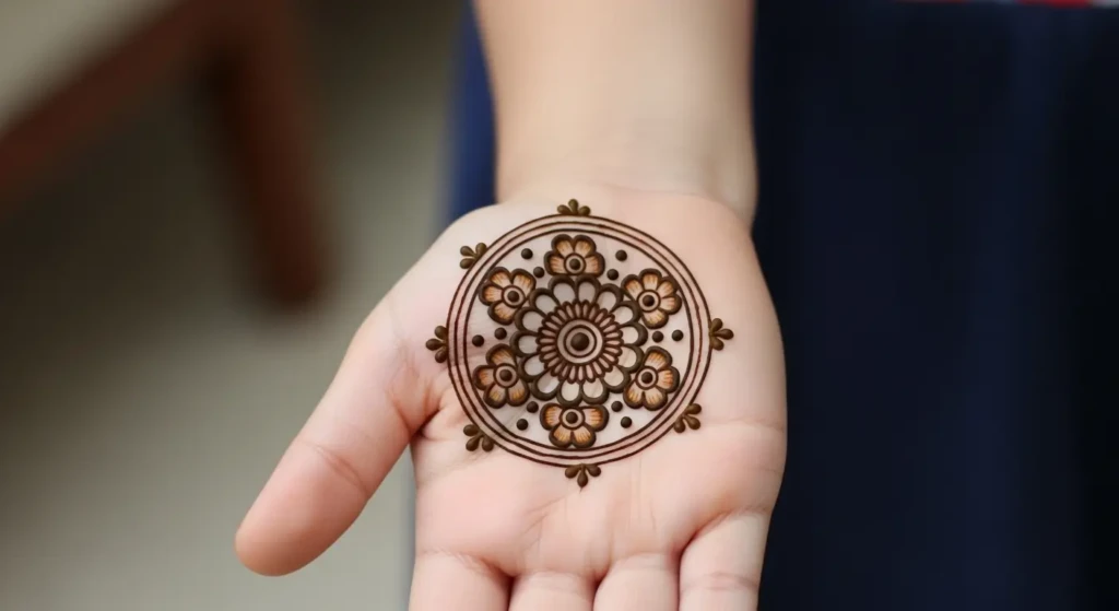 mehendi designs round
