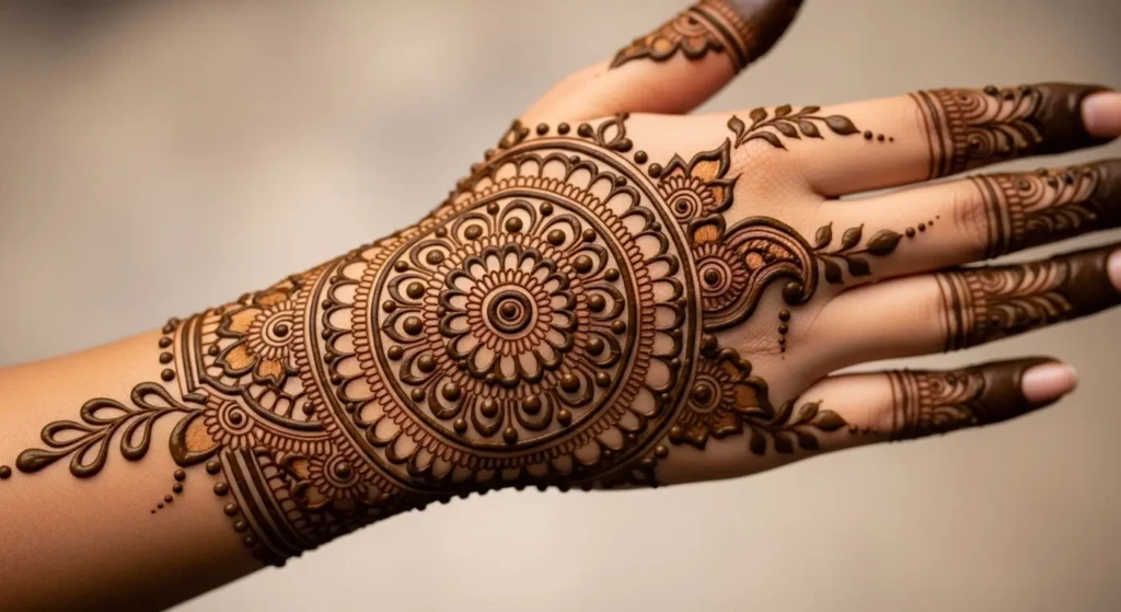 mehendi design simple round
