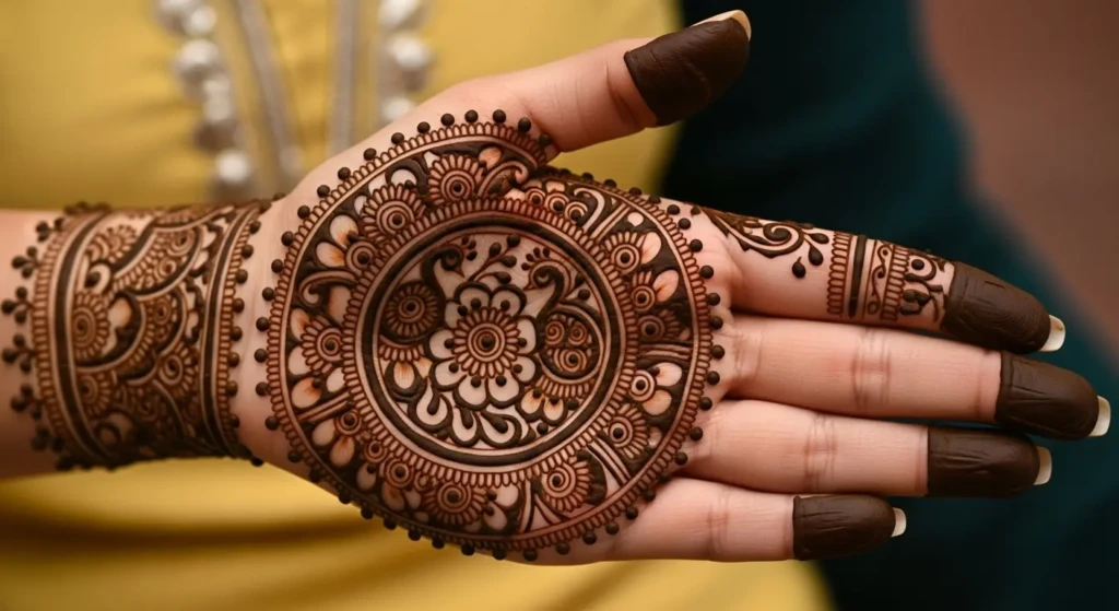 Round Wali Mehndi Design
