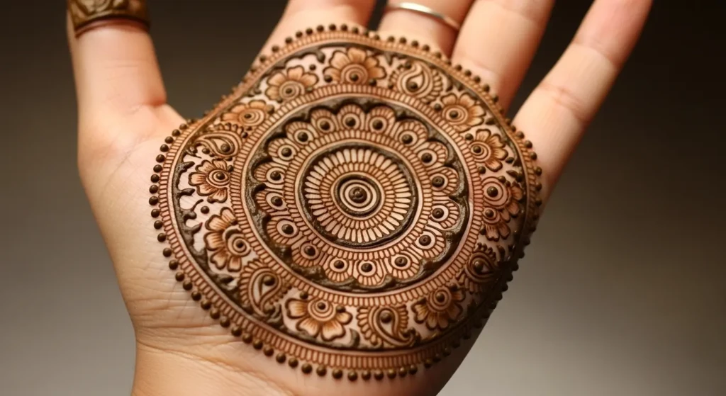 Simple Circle Mehndi Design
