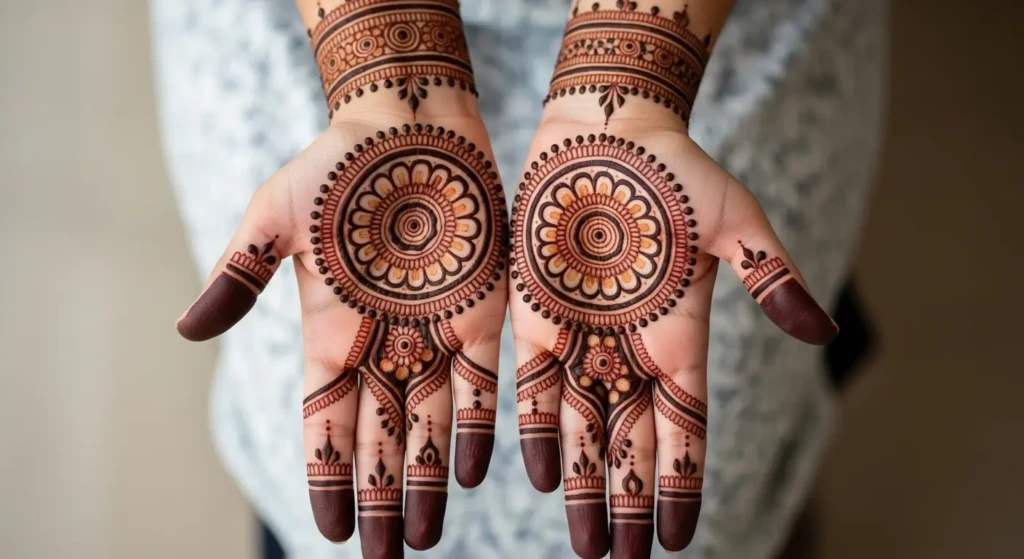 mehandi designs round
