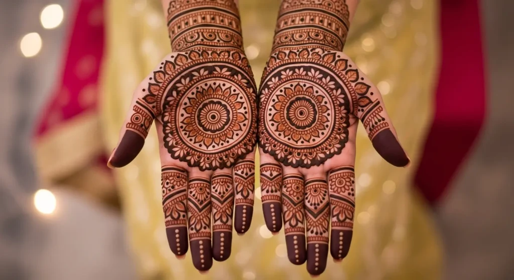 Gol Round Mehndi Design
