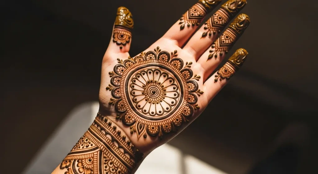 New Round Mehndi Design
