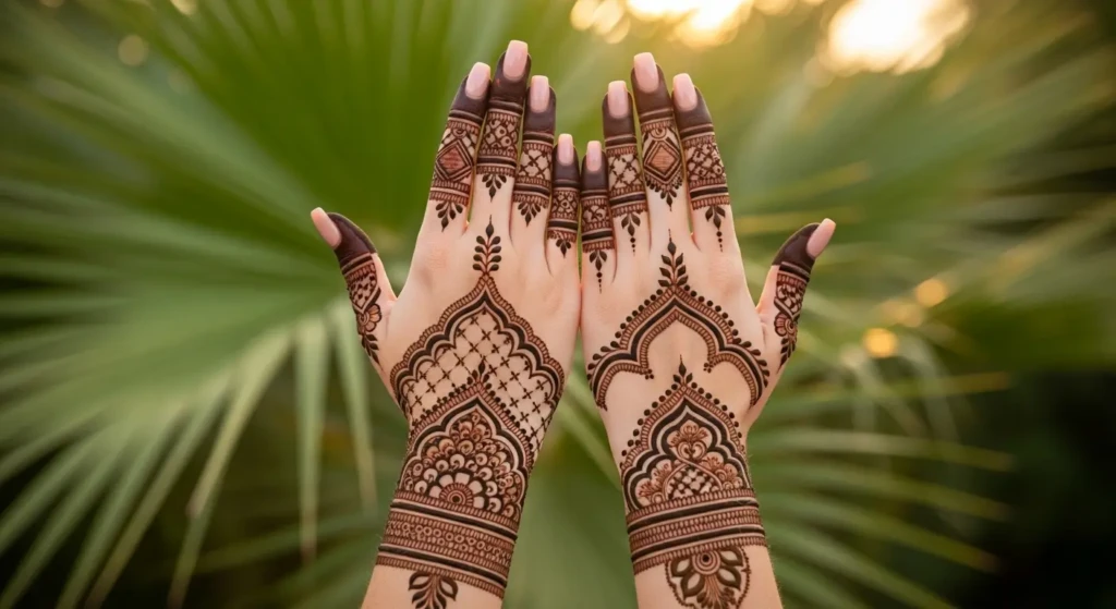 Palm Flower Mehndi Design