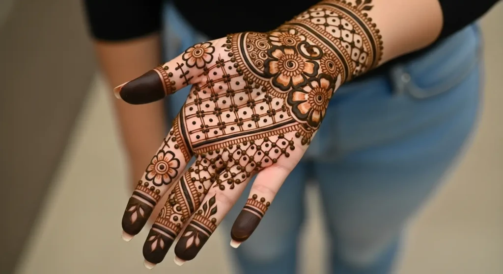 Simple Palm Mehndi Design
