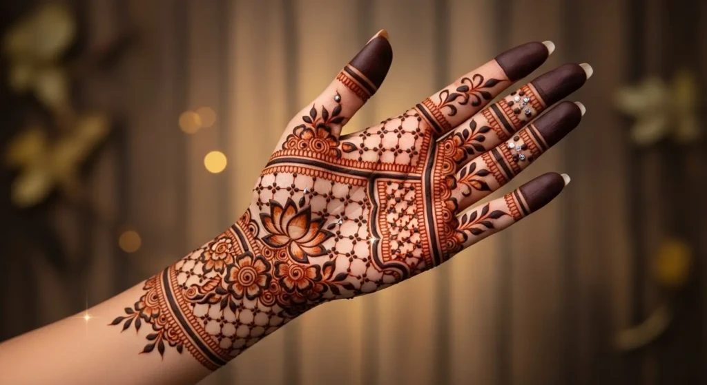 Full Palm Mehndi Design
