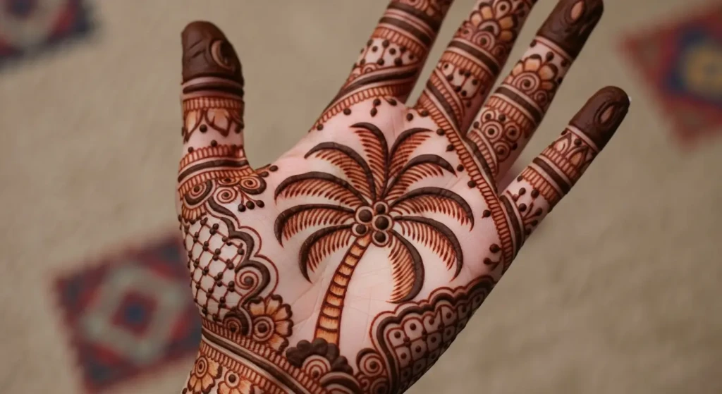 Arabic Palm Mehndi Design
