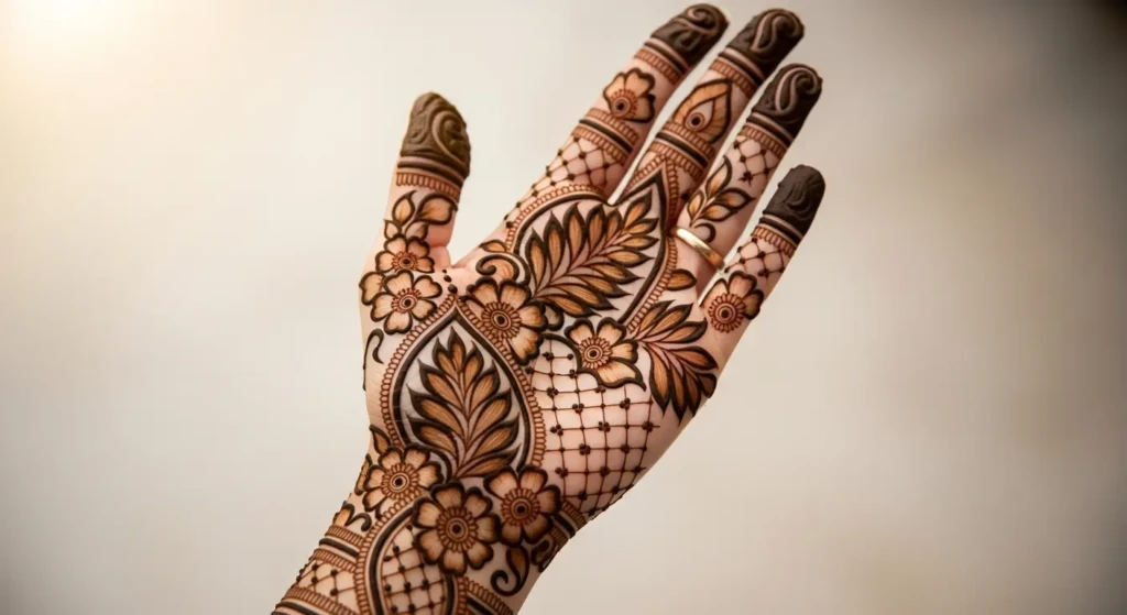 Full Hand Palm Mehndi Design
