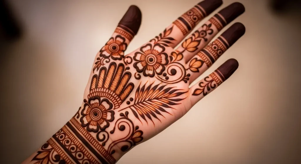 Simple Back Palm Mehndi Design
