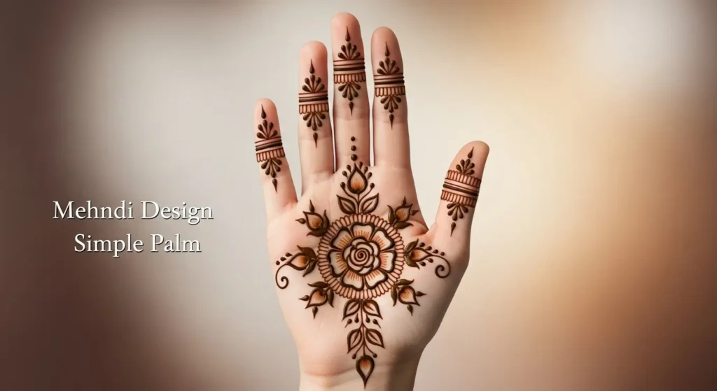 Mehndi Design Simple Palm

