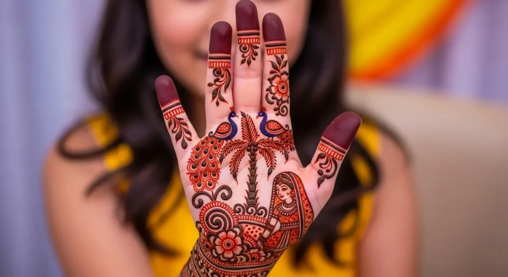 Palm Mehndi Design for Girl
