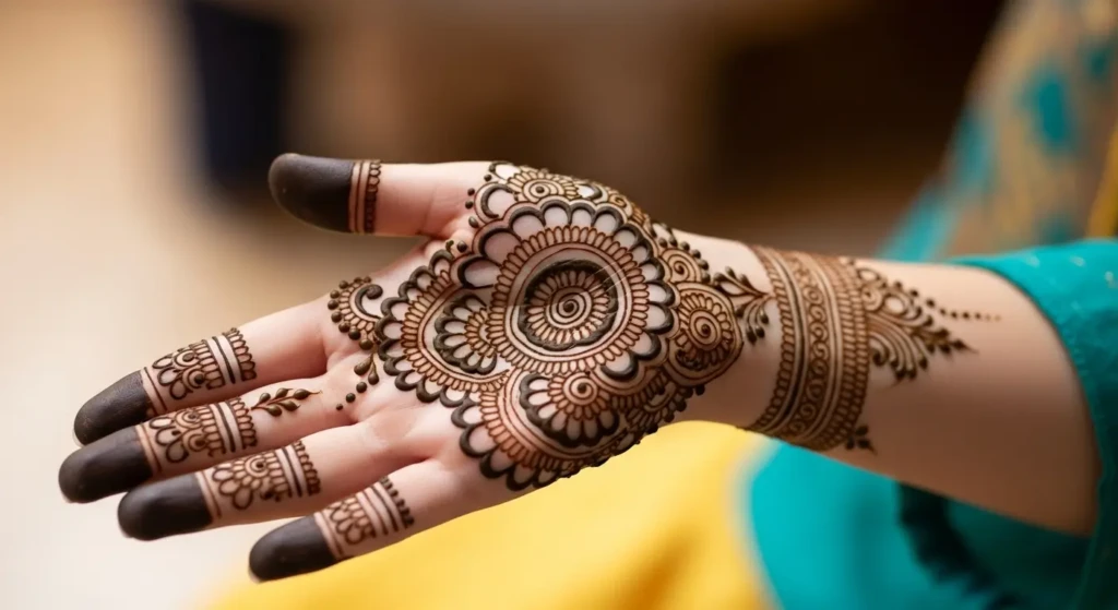 Palm Arabic Mehndi Design
