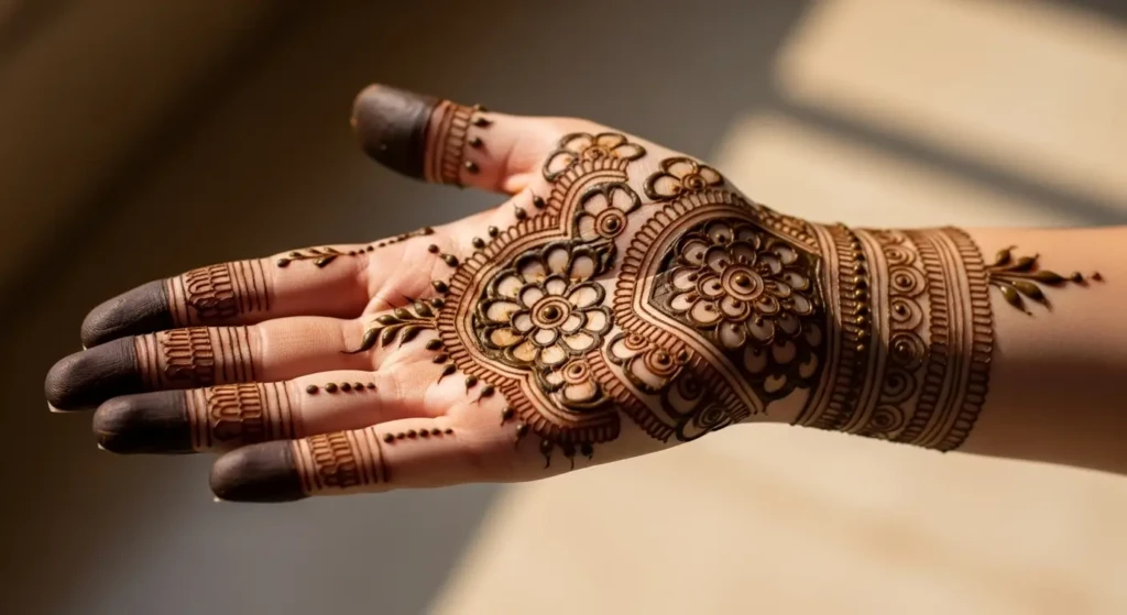 Hand Palm Mehndi Design
