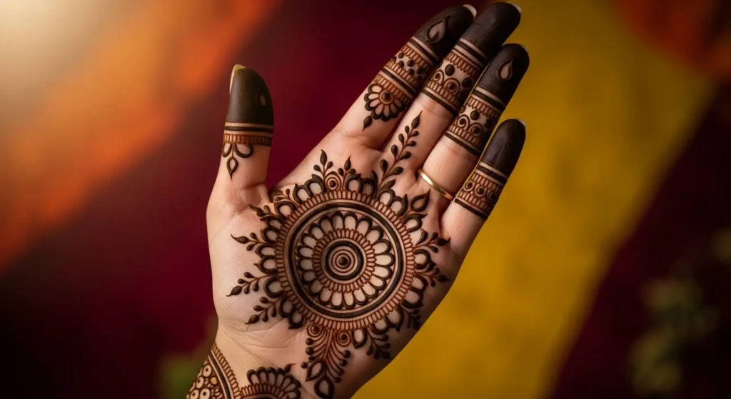 Palm Circle Mehndi Design
