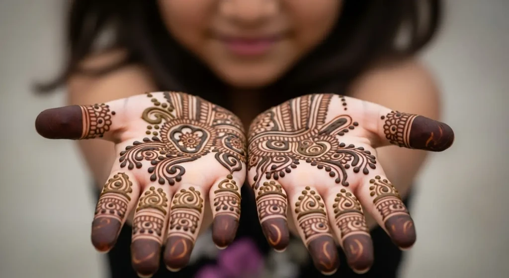 Back Palm Mehndi Design
