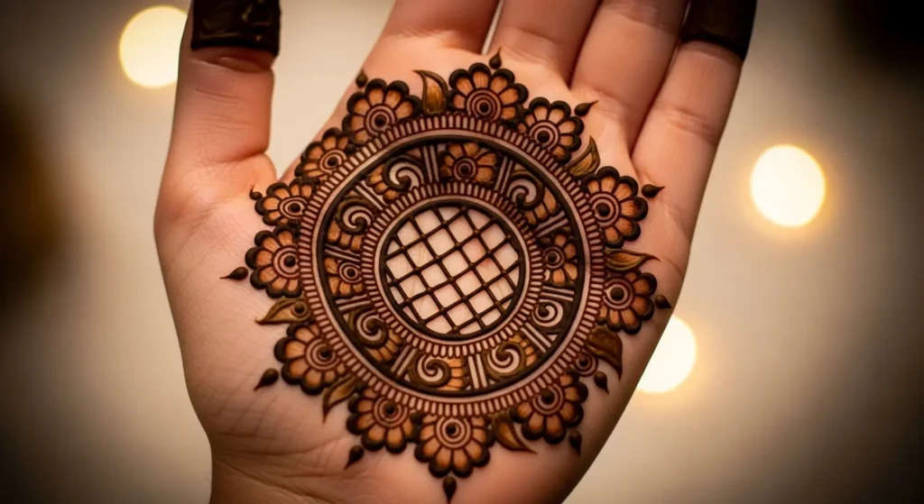 Easy Simple Circle Mehndi Design