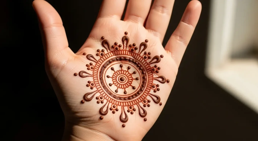 Simple Round Mehndi Design