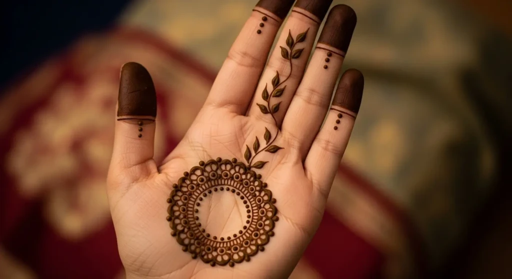 Simple Circle Mehndi Design