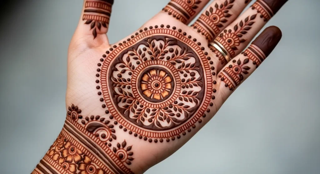 Circle Patch Mehndi Design