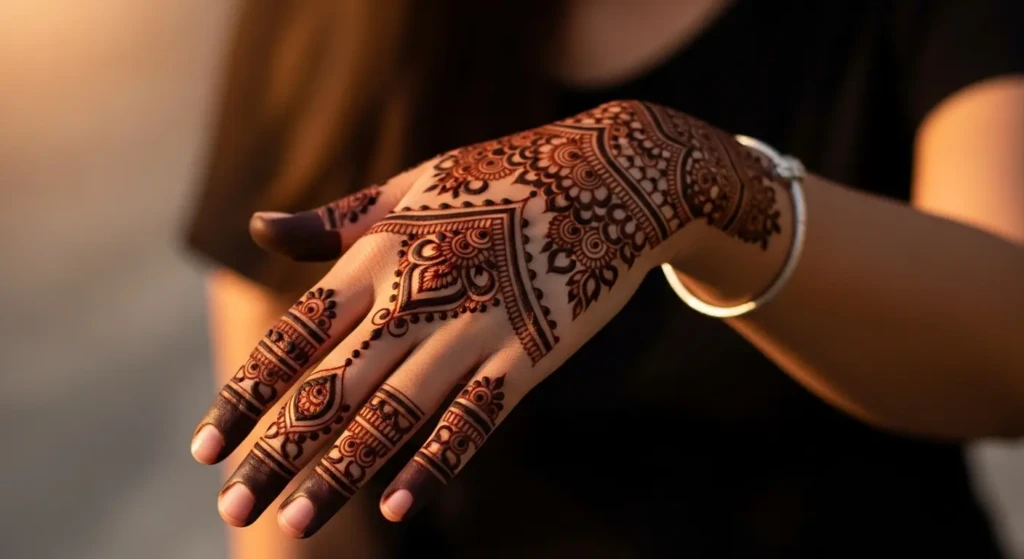 Mehndi Design Back Side Simple
