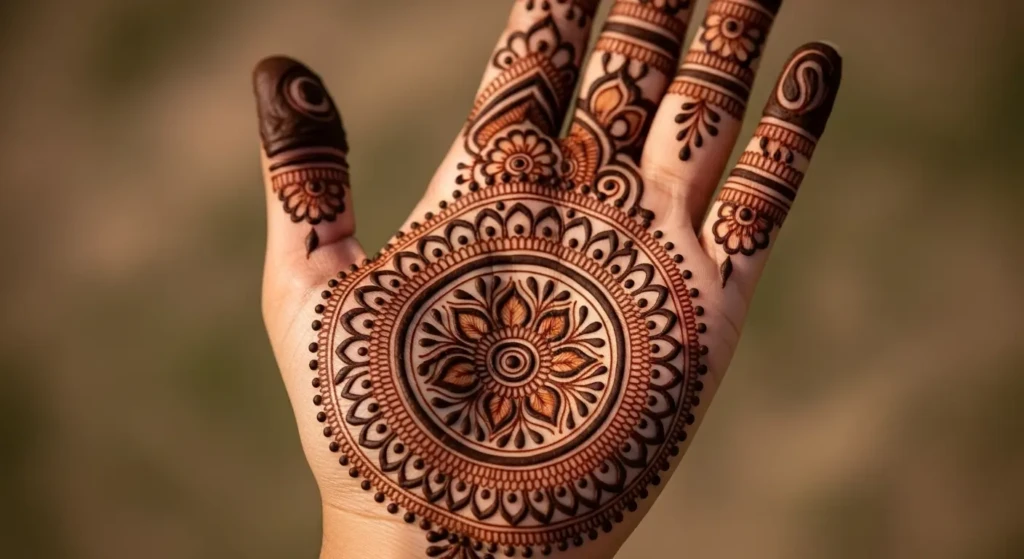 Round Shape Mehndi Design