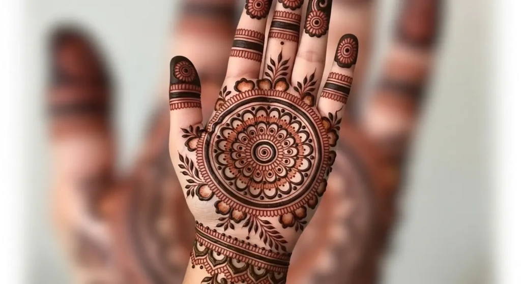 mehndi design simple circle