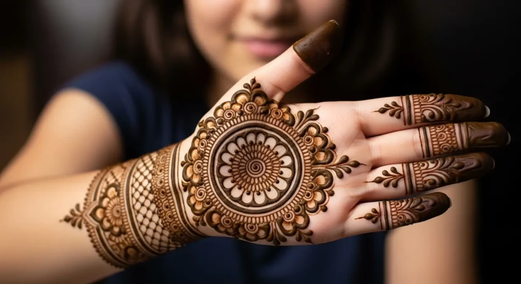 Arabic Circle Mehndi Design
