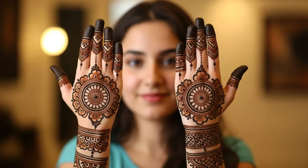 Simple Mehndi Design Circle