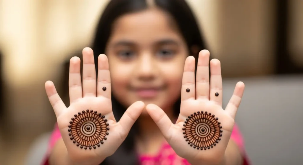 circular mehndi design